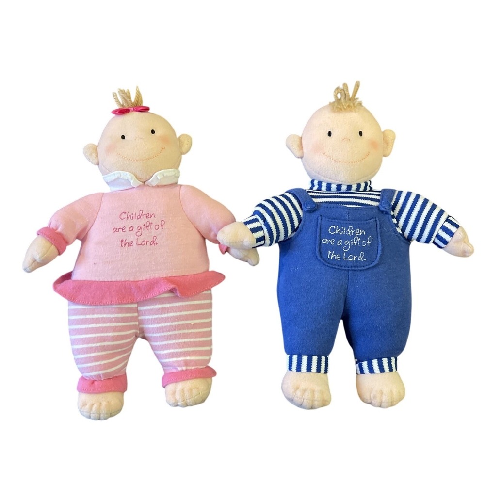 VTG Dayspring BABY Boy Girl DOLL Plush Children Are a‎ Gift of the Lord Rattle